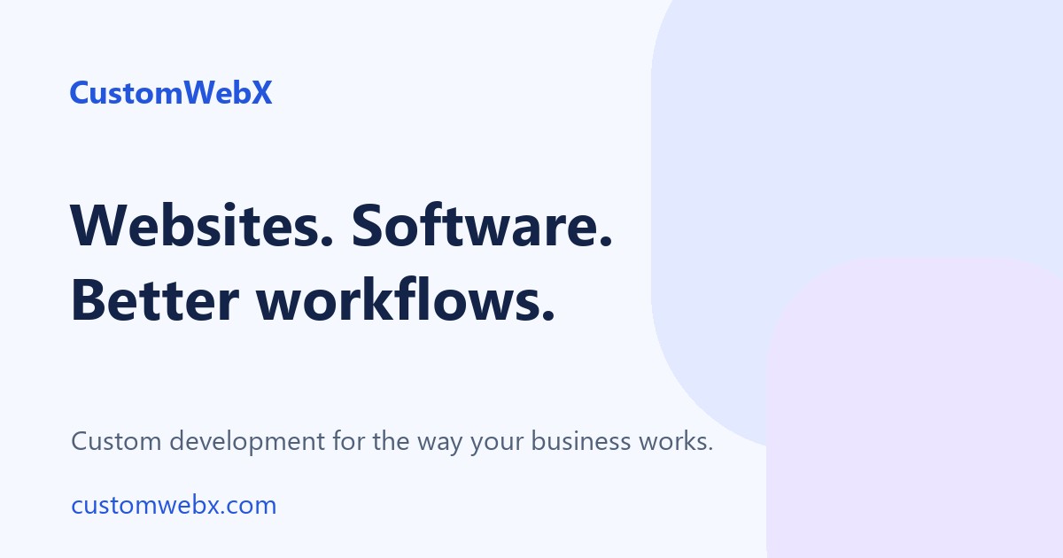 Customwebx brand graphic